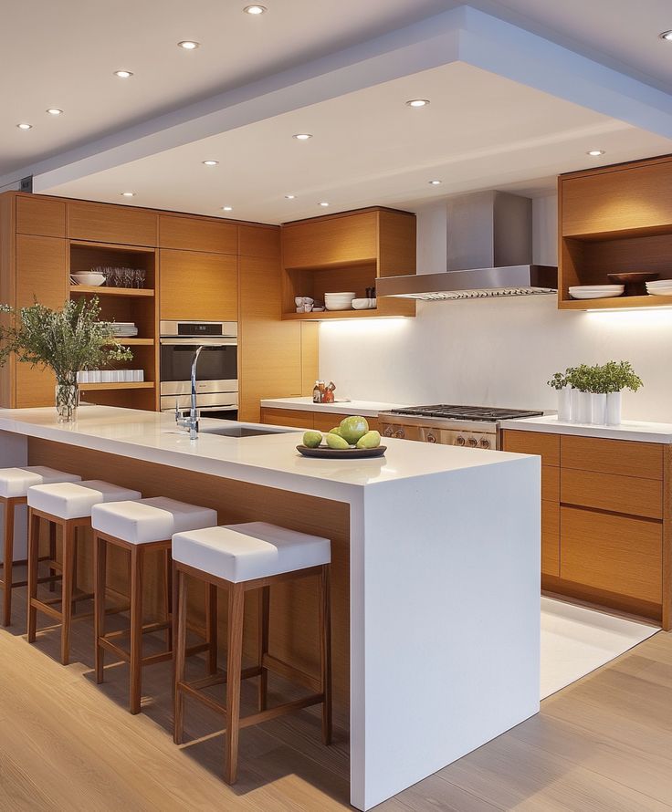 Island Kitchen Setup